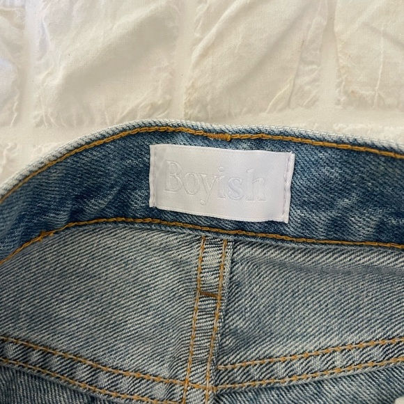 BOYISH Tommy straight leg jeans in barefoot in the park - Picture 8 of 14